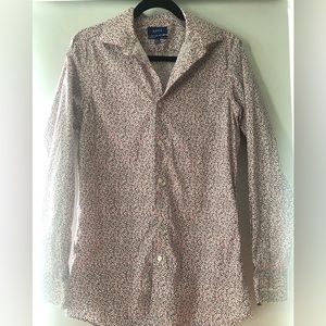 Men’s Apartment 9 button down shirt.  Floral print 14 1/2, 32/32.  Slim Fit